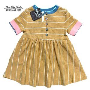 NEW Matilda Jane 2Y Back to Class Amaya Striped Waffle Dress